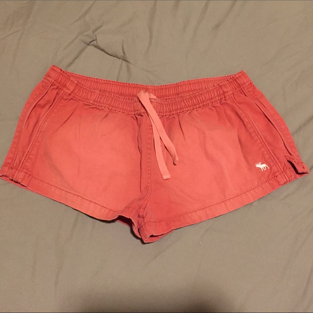 Abercrombie & Fitch Coral Pink Casual Drawstring Shorts